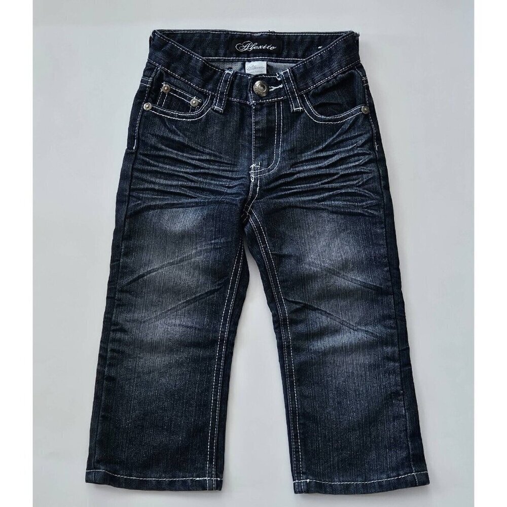 Alexito ? Denim Blue Jeans Toddler Size 2 Bling Rhinestone Pockets RN 126457